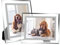 Vienrose 2er-Set 13x18 Fotorahmen, Glas Bilderrahmen aus hochauflösendem Echtglas, zeigen Bilder horizontal oder vertikal für den Tisch, für Hochzeit, Familie, Baby, Büros