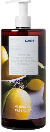KORRES BASIL LEMON Revitalisierendes Duschgel in XXL Größe, mit leckeren Duft von frischem Basilikum & prickelnden Zitrusakkord, Jumbo Size, vegan, 1l