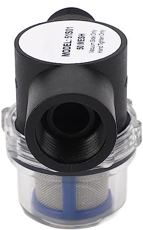 Filtro in Linea Femmina da 1/2 In‑14, Filtro in Linea con Filettatura Femmina Filtro Dell'acqua da Costruzione in Plastica con Rete a 50 Maglie per Conduttura