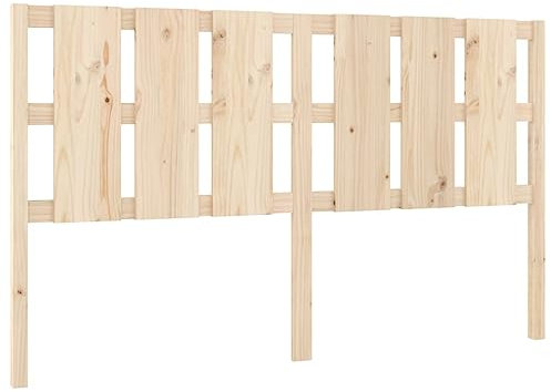 vidaXL Kopfteil Betthaupt Bettkopfteil für Bett Holzbett Bettgestell Bettrahmen Massivholzbett Schlafzimmer 165,5x4x100cm Massivholz Kiefer