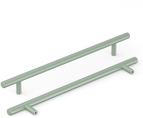 goldenwarm 10 Stück Küchengriffe Griffe Schrank Grün Türgriffe 160mm Möbelgriff Edelstahl Schrankgriffe Griffe für Küchenschränke