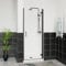 Aquariss 700mm Hinged Shower Enclosure Door with Stainless Steel Handle, Brass Hinges 6mm Self Clean Glass Screen Walk in Matte Black Framed