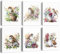BINCUE Lot de 6 tableaux muraux sur toile - Motif colibri - Abstrait - Motif : oiseaux - Rose - Impression d'art moderne - Motif : colibri - Nature - Décoration murale abstraite - 20 x 25 cm