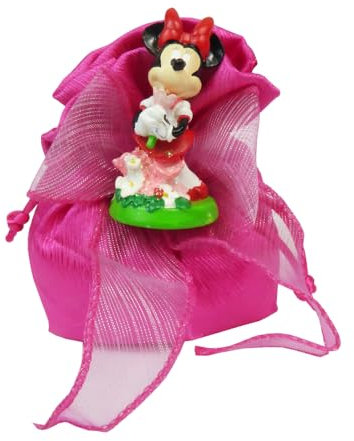 Bomboniere Sacchetto Fucsia Statuina Minnie Disney Comunione