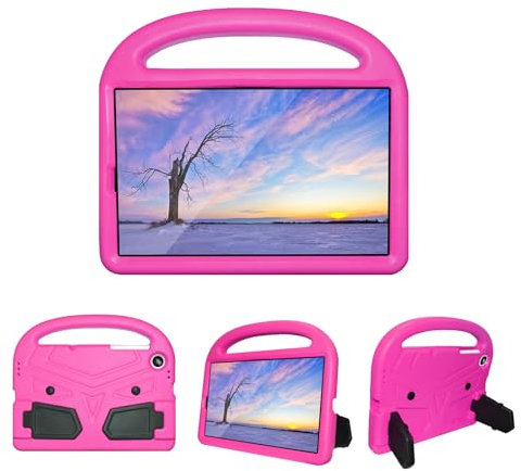 BARALARIQIU Bambini Custodia per Lenovo Tab M10 HD Gen 2 X306 10.1 inch Tablet Antigraffio Morbido in Gomma Cover Protezione Antiurto con Supporto Rosa