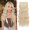 FESHFEN Clip in Extensions, 4PCS 50 cm Voller Kopf Haarverlängerungen mit Clips Synthetik Gewellte Haarextension Platinblond Wavy Haar Extensions Clip in Haarteil für Frauen, 180g