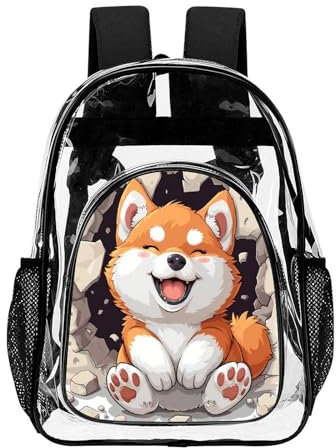 WCEECE Schulrucksack Rucksack Schule Schultasche Hund Rucksack Schulranzen Für Teenager Jungen Mädchen Schüler Freizeitrucksack Rucksack Outdoor Reise Daypacks Wasserdicht PVC