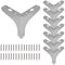 Toolzia 8Pcs Metal Triangle Furniture Legs 10cm/4 Inch，Modern Silvery Sofa Legs DIY Replacement for Cabinet Cupboard Sofa Couch Chair Ottoman
