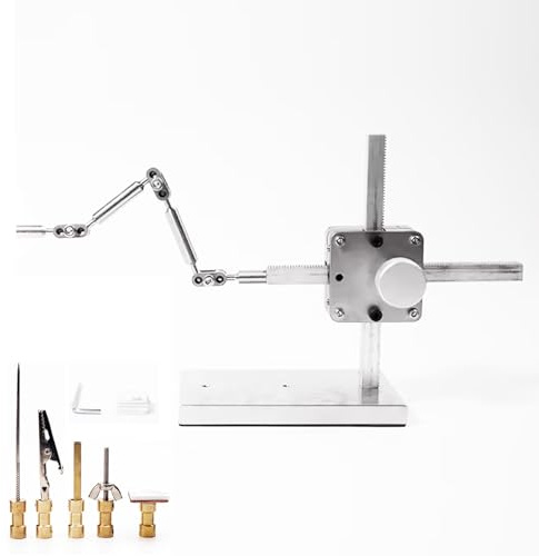 GQQSXZNTD Stop Motion Animation Kit, Gimbal with Two-Way Rails, DIY Stop Motion Armature Kits with 5 Connectors, Stainless Steel Rig Arm for Animators Video Photography or Creative Projects(Size:16CM)
