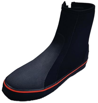 Perfeclan Bottes de plongée, bottes de plongée, fermeture éclair latérale, bottes de combinaison en néoprène, chaussures antidérapantes pour la plongée avec tuba, la planche à voile,