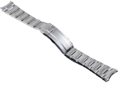 PctkeLsend 20mm Watch Band fit for Seiko NH35 Submariner Case 904L Stainless Steel Watch Strap Glide Lock Buckle Fit for Silver Oyster Bracelet(A4 Silver)