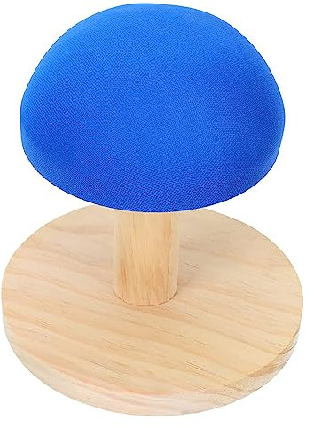 THINCAN Taburete redondo de madera maciza, para mesa pequeña, para colgar ropa, collares, hombros, utensilios de planchado