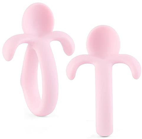 Cuchara de silicona con asa redonda Ena Baby, facilita el agarre, para bebes +6m, con tope antiahogo, 100% silicona de grado alimenticio.