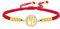Dreamtimes Bracciale albero della vita per donne Bracciale albero della famiglia Bracciale corda Bracciale corda intrecciata fatto a mano Bracciale regolabile Gioielli delicati (Rosso)