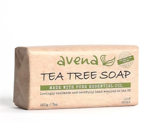Tea Tree Soap Bar 200g – Handmade with Pure Tea Tree Essential Oil (2 Bars (200g))