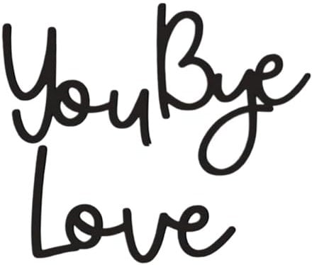 MAGICLULU 1 Set Love You Bye Wood Sign Beautiful Wood Letter Wall Decor For Home Boho Wall Mounted Ornament For Bedroom Hallway And Entryway