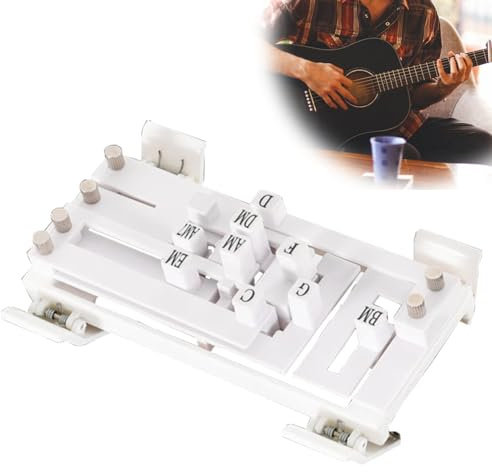 Gitarrenakkord Presser, Gitarren Akkord Trainer, Gitarrenhilfs-Akkordwerkzeug, Gitarren Akkordwechsler Werkzeugset, Gitarren-Akkorddrücker Geeignet für Gitarrenanfänger