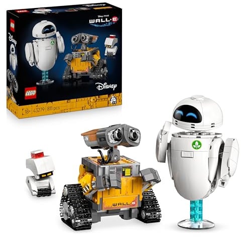 LEGO | Disney Pixar WALL-E e EVE - Kit di Modellismo per Adulti da Esposizione - Costruzione Fai da Te con i Personaggi di M-O e Hal - Decorazioni per la Casa - Regalo da Collezione per Fan - 43279