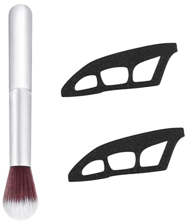 2 Stk Lidschatten Schablonen, Wiederverwendbare Lidschatten Hilfsvorlage mit Pinsel Schnell Praktisch Make up Anwendungswerkzeug
