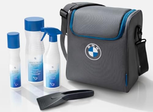 BMW Pflegetasche Winteredition mit Scheibenenteiser Innenreiniger Eiskratzer und Tasche + Einkaufschip Neues Modell