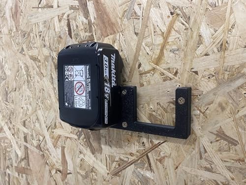Battery Wall Mount for Makita 18 V and 14.4 V Battery Holder Wall Mounted with Screws (2 Compartments)