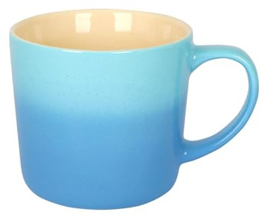 Argon Tableware Blue Ombre Coffee Mug 330ml - New Bone China Tea Mug, Vegan Friendly Ceramic Cup, Glazed Stoneware Style Drinkware, Microwave Dishwasher Safe