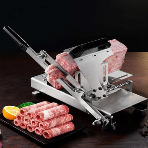YXZQLOZ Lamb roll slicer, household manual meat slicer, beef slicer, commercial hot pot thin slice fat beef slicer