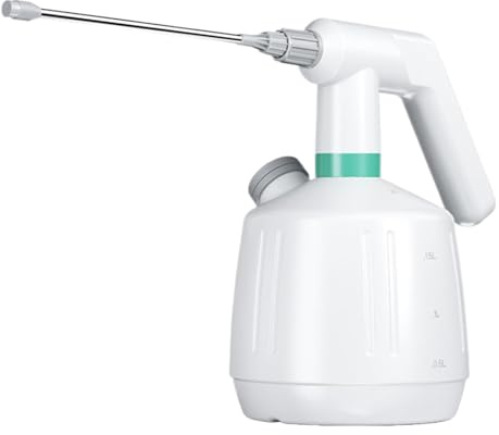 Qfdiwr pulverizador automático, pulverizador de bomba, atomizador de riego 2L con batería para jardín interior al aire libre fertilización limpieza