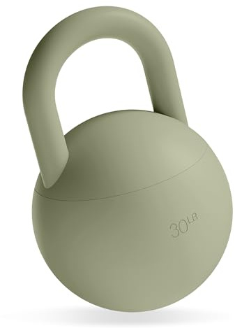 Bala 30lb Kettleball, Soft Kettlebell for Women - Kettlebells Strength & Core Training Equipment for Home Gym Workouts - Anti-Slip Grip Exercise Weights with Cushioned Impact-Resistant Base - Sage