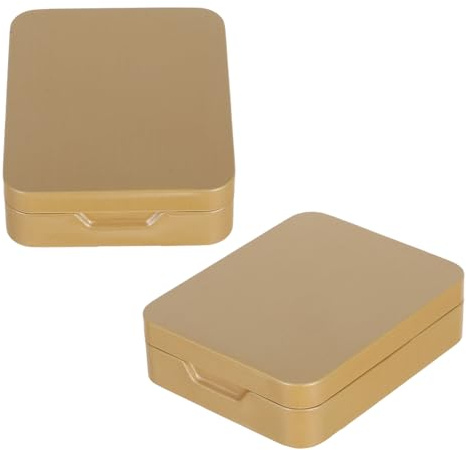 TOYANDONA 2 Pcs Mini Tea Storage Boxes with Flip Top Lids Portable Metal Tin Containers for Tea Snacks Candy Airtight Sealed for Travel and Home Use