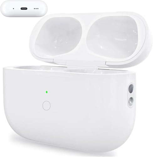 USB-C Custodia di ricarica wireless compatibile con Air pod Pro 1 & Pro 2 Generazione, Type-C custodia di ricarica wireless, ricambio originale, Bluetooth Pairing Sync Button