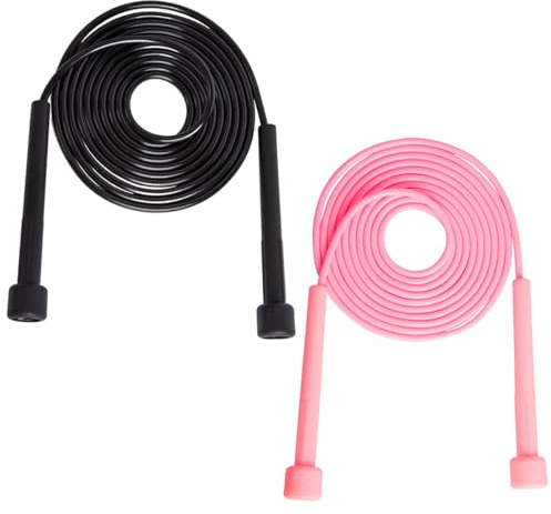 2Pcs Skipping Ropes for Adults, Skipping Rope, Jump Rope Adjustable Length Skipping Ropes, Lightweight Design for Fitness, Durable PVC Cord, Comfortable Foam Grips