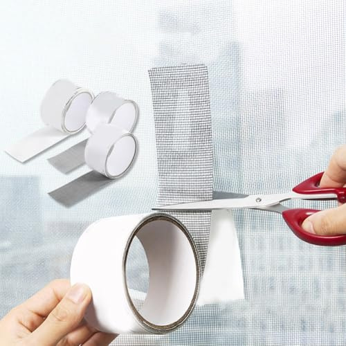 Kit de réparation de brise-vue en fibre de verre 10 cm x 200 cm pour moustiquaires de fenêtre/porte, tente et piscine