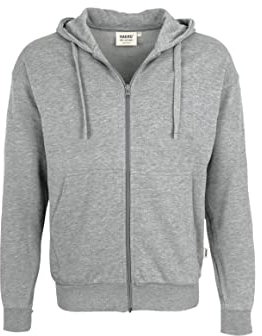 HAKRO Jacke mit Kapuze - 605 - grau meliert - Größe: XL