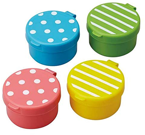 dot stripe mini sauce containers for Bento Box Lunch Box by Kawaii