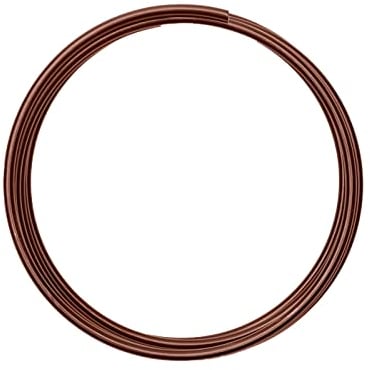 Vaessen Creative Redondo Alambre de Aluminio, Marrón (Brown), 4 mm 2 m, 2