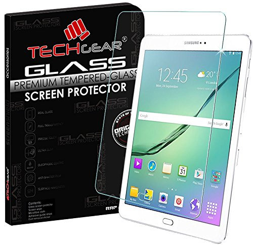 TECHGEAR Galaxy Tab S2 9.7 Pouces VERRE, Protecteur d'Écran Original en Verre Trempé Compatible pour Samsung Galaxy Tab S2 9.7 Pouces (SM-T810 / SM-T815)