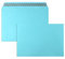 50 Stück, Farbige Briefumschläge, DIN C4, Haftklebung mit Abziehstreifen, Gerade Klappe, 130 g/qm Colorista, Ohne Fenster, Blau (Hellblau), Blanke Briefhüllen