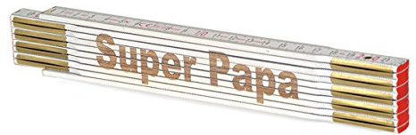 Zollstock Super Papa mit Gravur Geschenk Mann