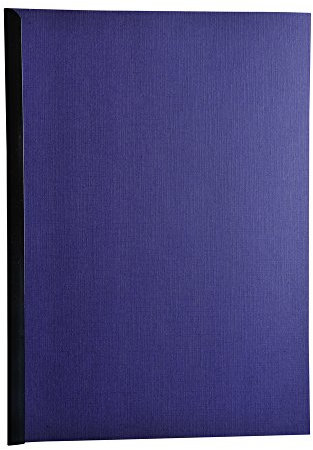 Exacompta - Ref 2752C – Forever Collection – recycelte, starre Präsentationshüllen – A4 (210 x 297 mm), Ledernarben-Effekt, 270 g/m², starrer Karton, Blau, 100 Stück