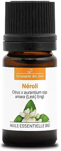 FLOR DE AZAHAR - 5 mL - Aceite Esencial Orgánico de Calidad Superior - 100% Puro, Natural, Quimiotipado y Certificado AB