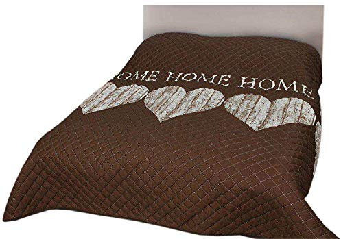 Tages-Decke XXL (220x240 cm) mit wattierter Zwischenlage (Home) Bettüberwurf - Überwurfdecke, Sommerdecke gesteppt - Steppdecke, Wendedecke