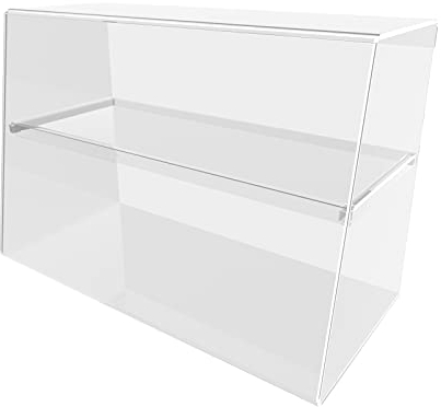 nattmann Lebensmittelechter Thekenaufsatz mit Einlegeboden aus PLEXIGLAS® Abdeckhaube Spuckschutz Vitrine Acrylglas 100 cm