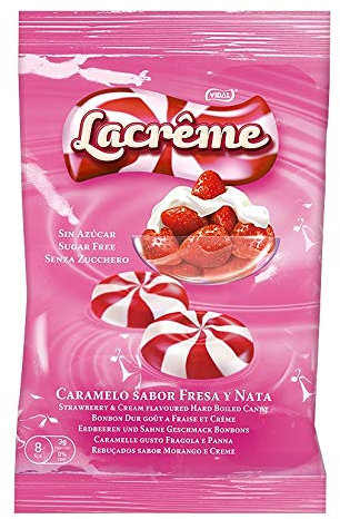 La Crême Caramelo de Fresa y Nata sin Azúcar VIDAL Bolsa 300 ud