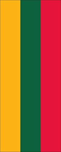 flaggenmeer® Flagge Litauen 160 g/m² ca. 400 x 150 cm mit Hohlsaum für Ausleger