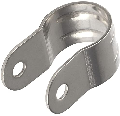 OPIOL QUALITY® Rohrschellen VOLL 25 mm aus Edelstahl A2 V2A (2 Stück) U-Rohrschelle Rohr Halterung Schlauchschnalle Befestigungsschelle Lochschellen Klemme