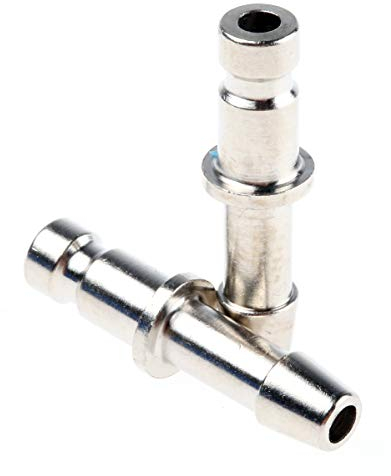 RS PRO Pneumatische Schnellsteckkupplung Messing, Schlauchkupplung, 4mm Rectus 20, Rectus 91, Walther 06-003, Packung a 5 Stück