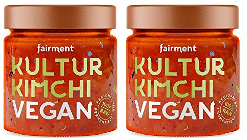 Fairment Kultur Kimchi vegan - lebendiges Bio-Kimchi im Glas mit Chinakohl nach koreanischem Rezept - natürlich fermentiert und nicht pasteurisiert