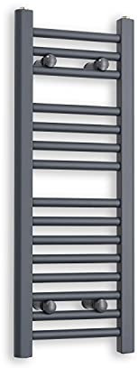 Companyblue 300mm Wide ANTHRACITE Sand Grey Heated Towel Rail Radiator Flat Ladder for Stylish Bathroom (800mm)