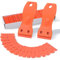 FOSHIO 2PCS Orange Plastic Razor Blade Scraper Tool and 100PCS Orange Plastic Blades for Gasket Remover, Sticker Remover, Labels Decal and Adhesive Remover for Windows and Glass